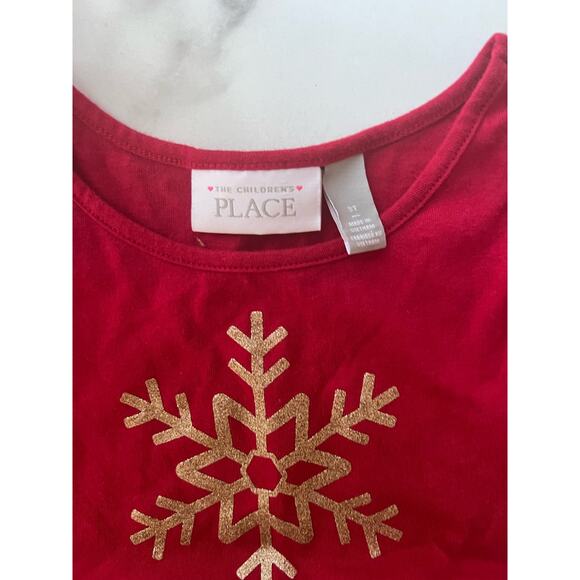 The Children’s Place Girls Glitter Snowflake dress - Picture 3 of 4